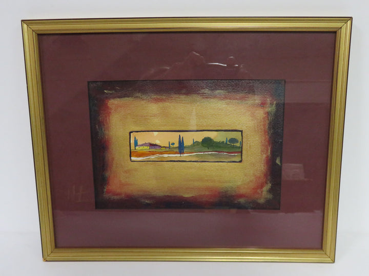 Cypress Trees and Villa Artwork
