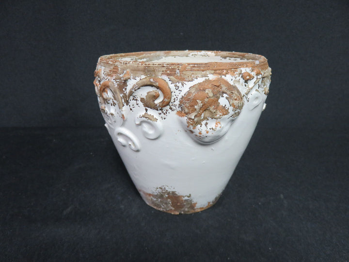 Green and Cream Italian Planters