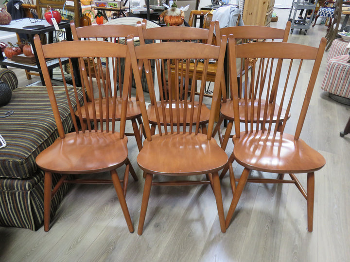 Six Maple Dining Chairs