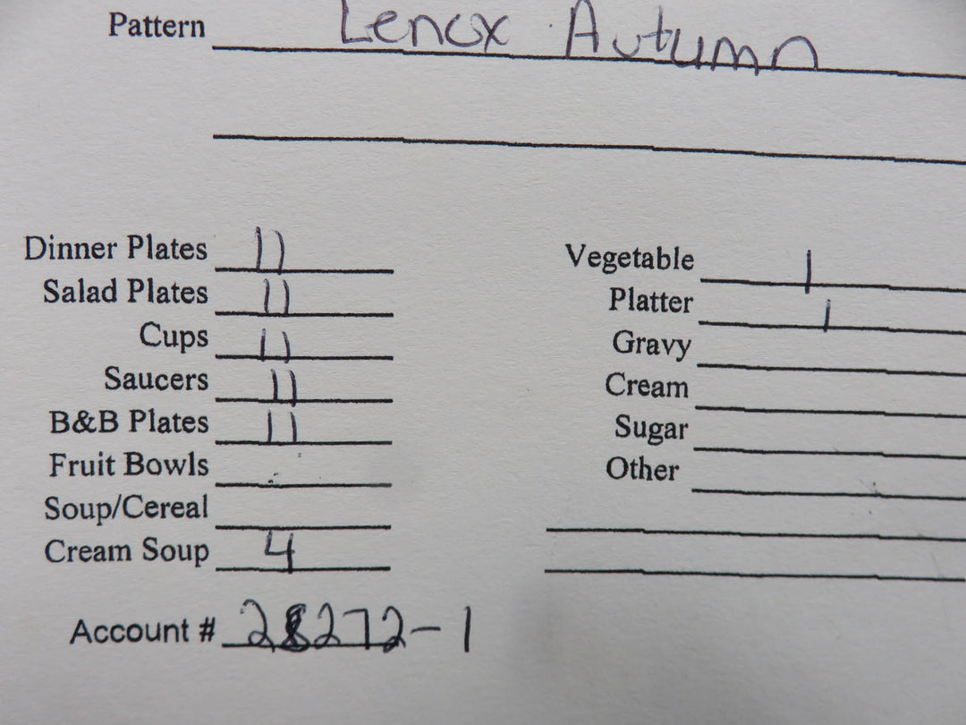 Lenox Aututmn China Set