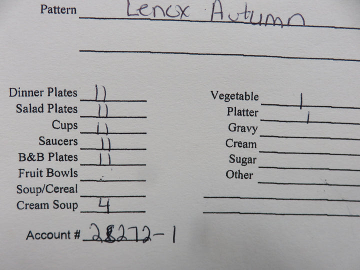 Lenox Aututmn China Set