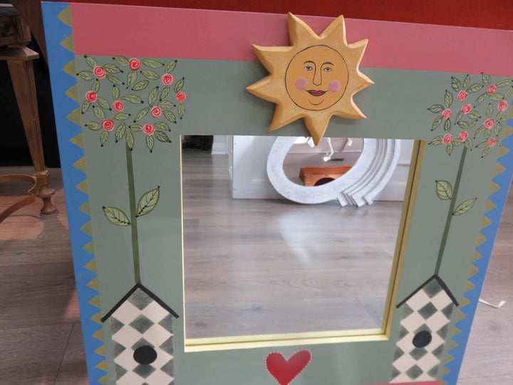 Stenciled Painted Mirror