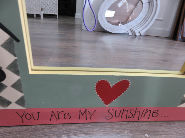 Stenciled Painted Mirror