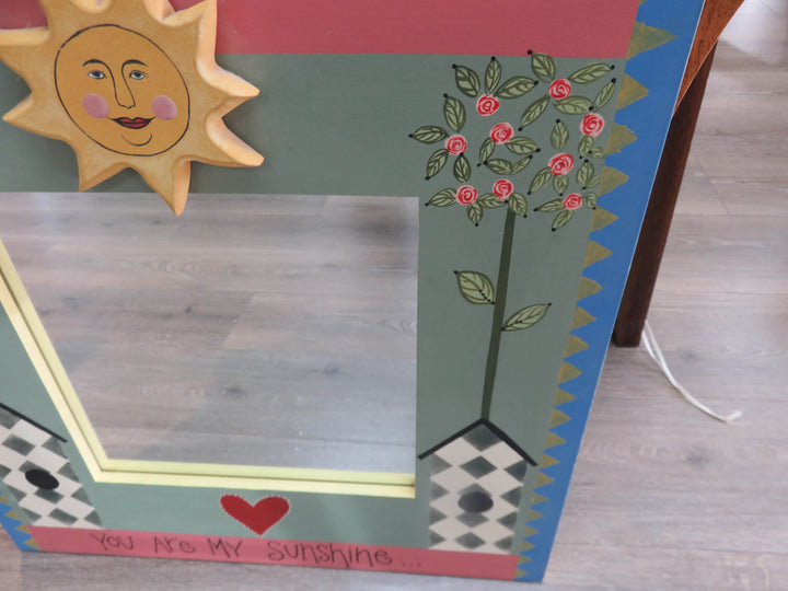 Stenciled Painted Mirror
