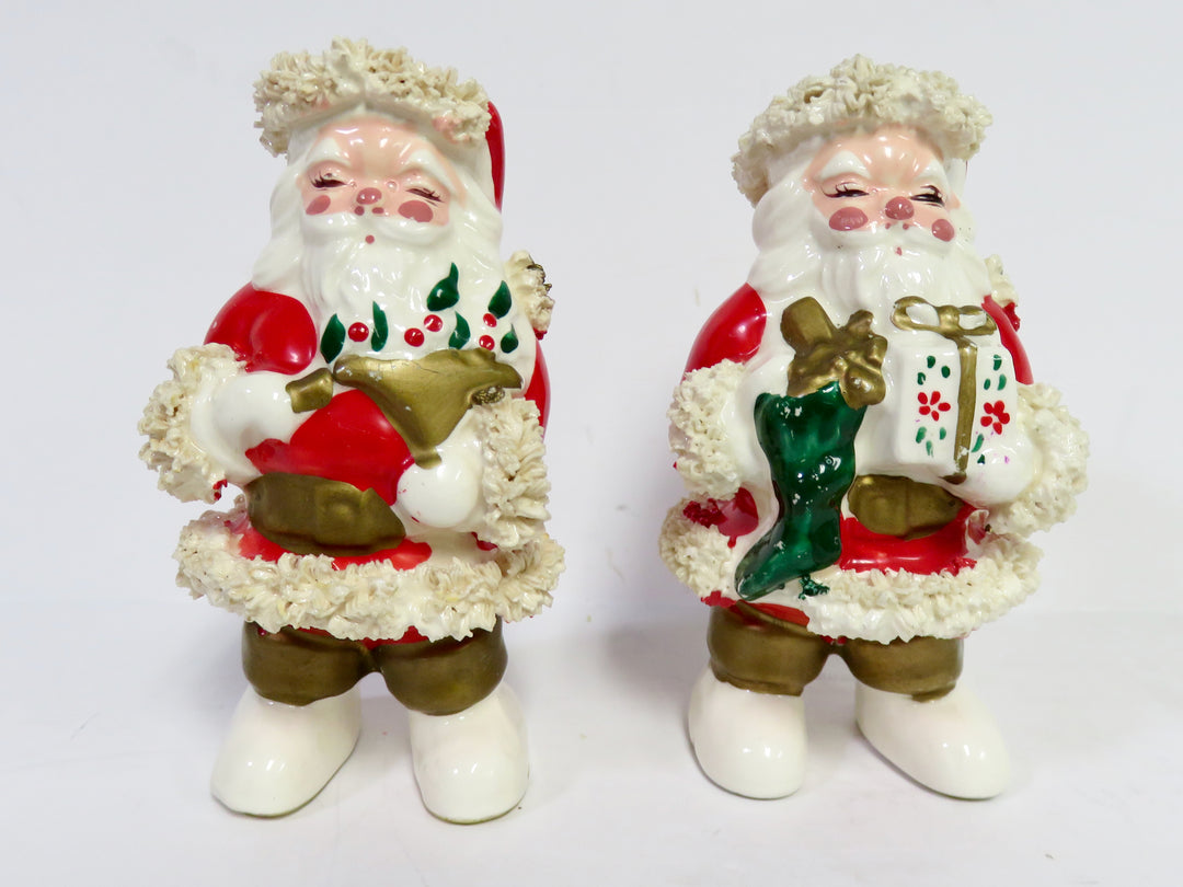 Vintage Napco Santa Figurines