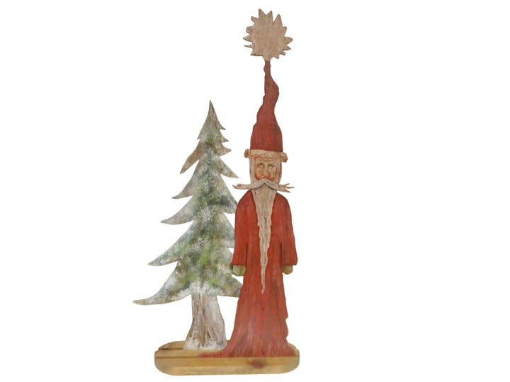 Rustic Santa and Tree Decor