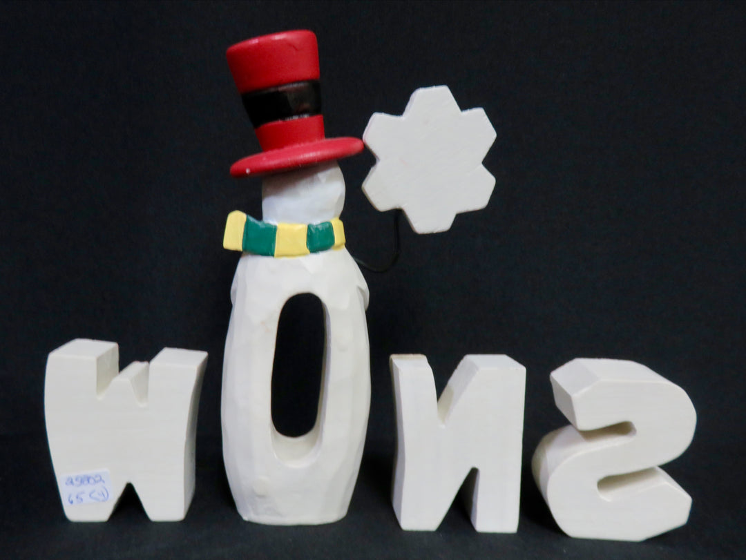"SNOW" in Wood Letters