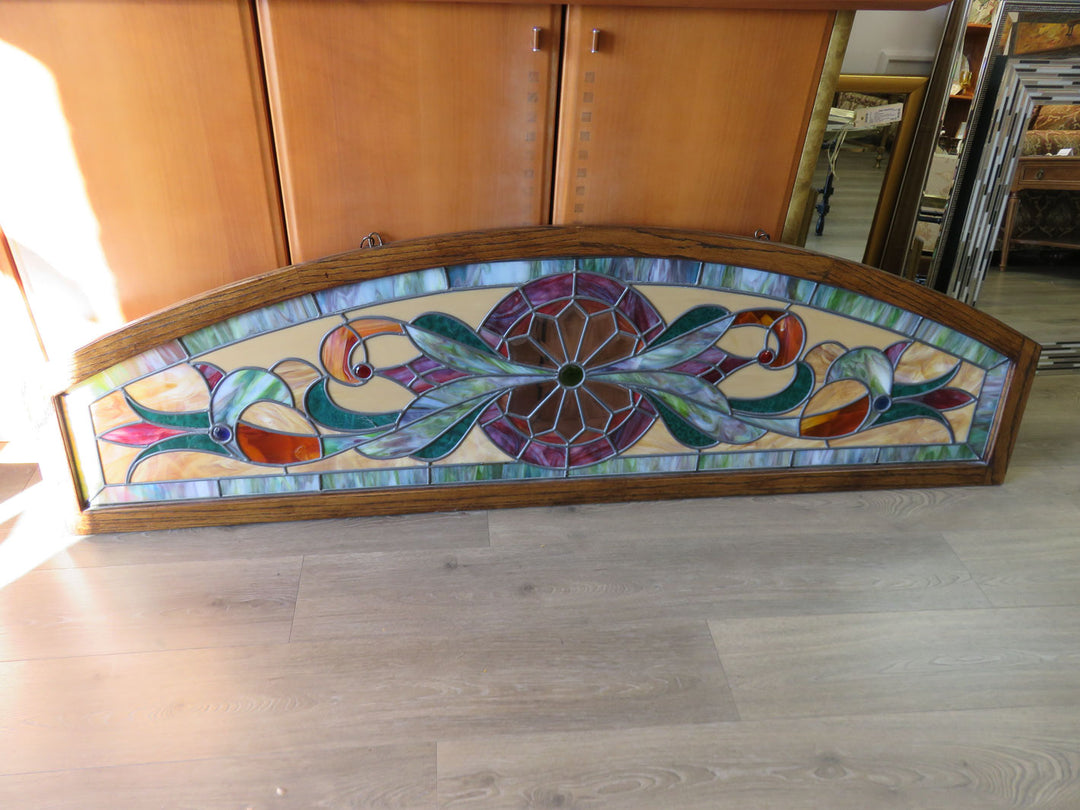 Artisan Crafted Stained Glass Transom