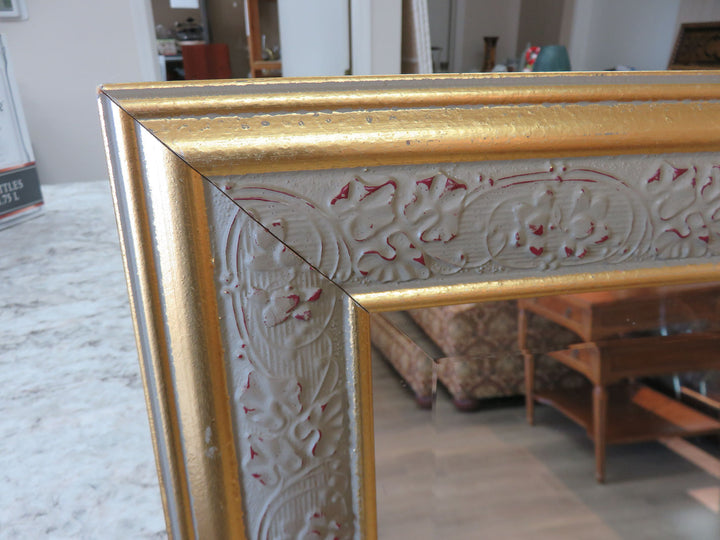 Gold Framed Beveled Mirror