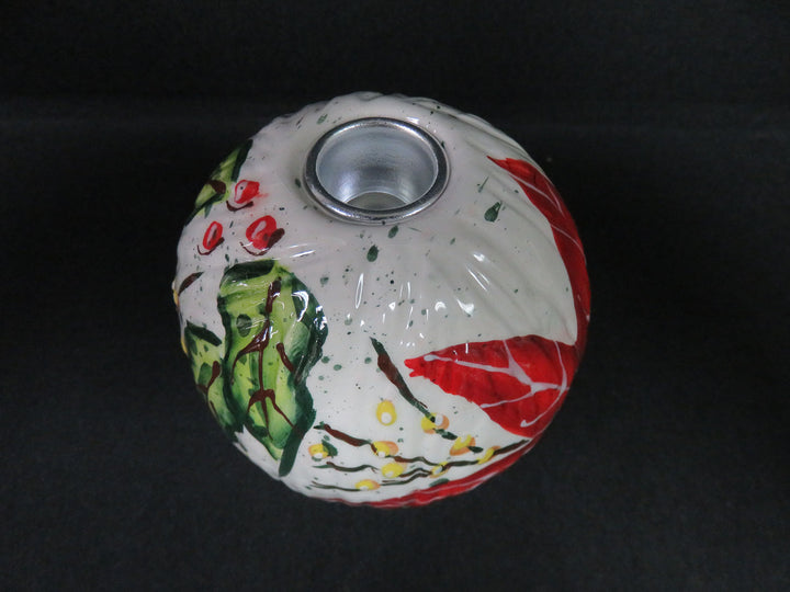 Trio of Poinsettia Candleholders