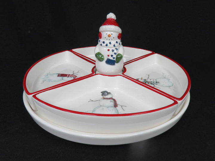 Williams Sonoma Snowman Lazy Susan