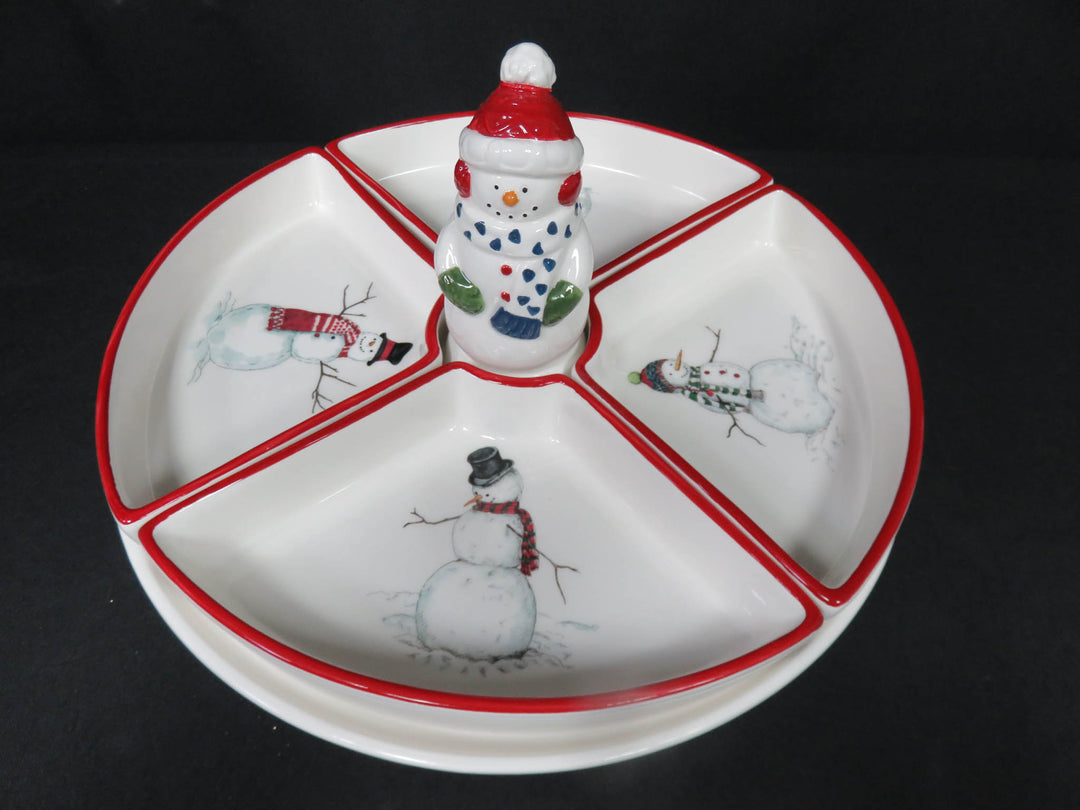 Williams Sonoma Snowman Lazy Susan