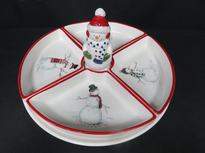 Williams Sonoma Snowman Lazy Susan
