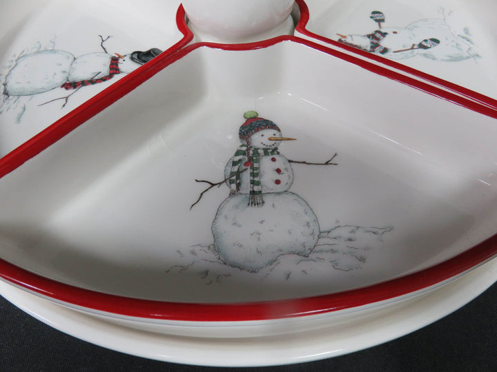 Williams Sonoma Snowman Lazy Susan