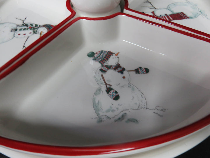 Williams Sonoma Snowman Lazy Susan