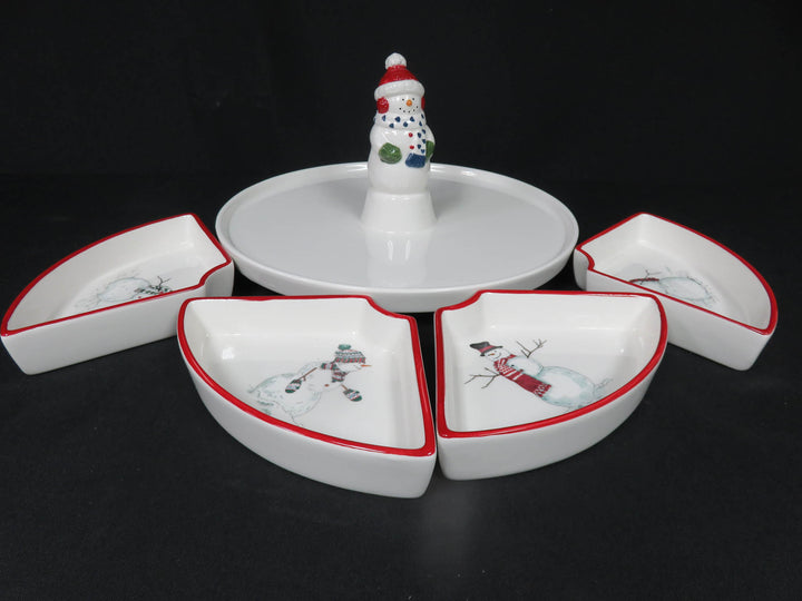 Williams Sonoma Snowman Lazy Susan