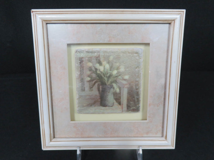 White Rose Framed Tile
