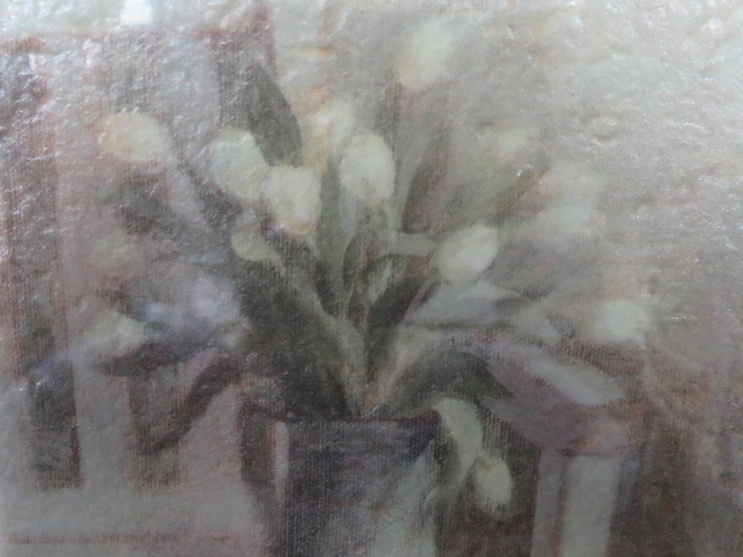 White Rose Framed Tile