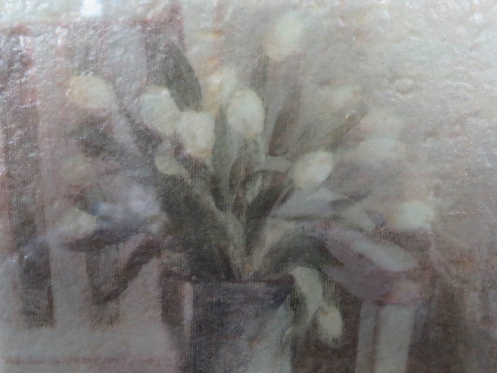 White Rose Framed Tile