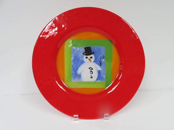Crate & Barrel Snowman Platter