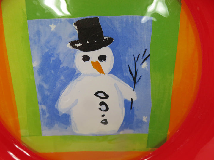 Crate & Barrel Snowman Platter