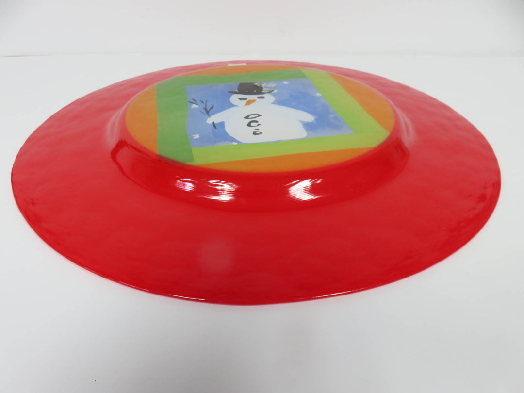 Crate & Barrel Snowman Platter