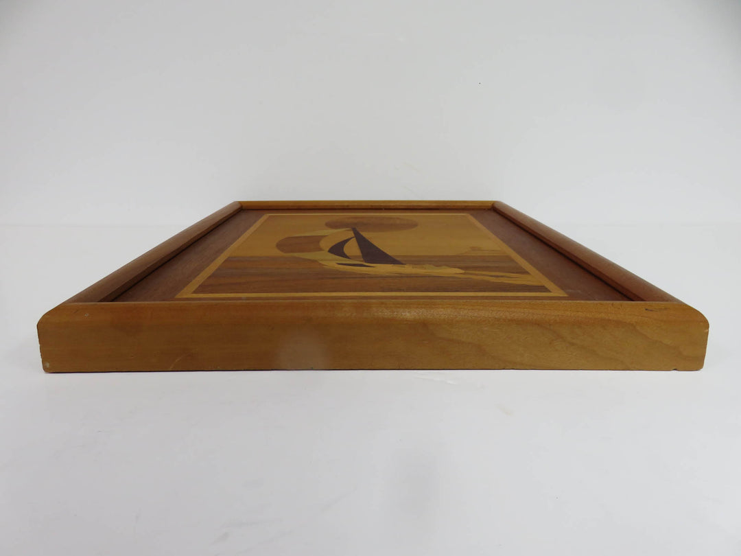 Wood Sailboat Marquetry