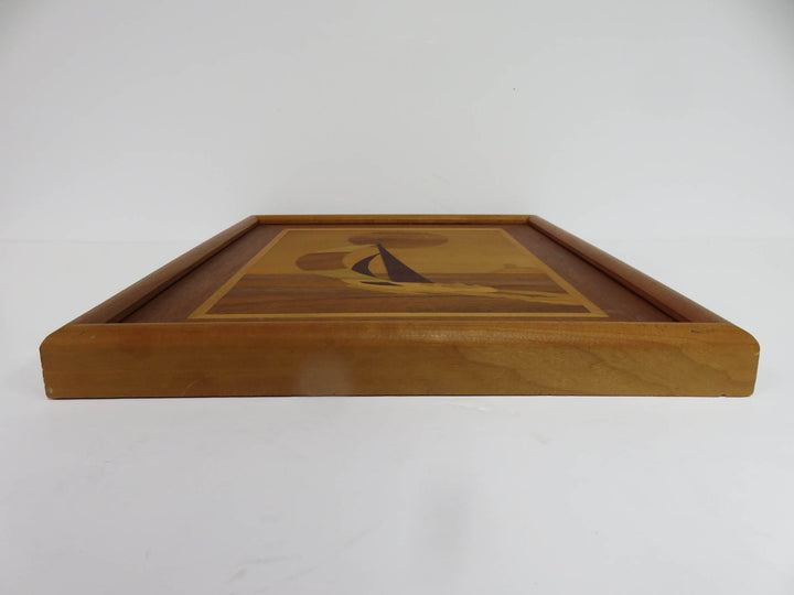 Wood Sailboat Marquetry
