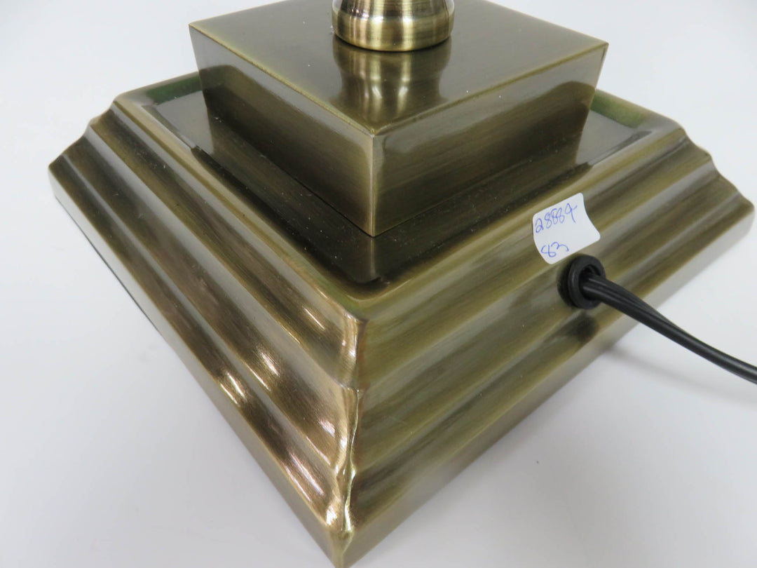 Green Glass  Bankers Lamp