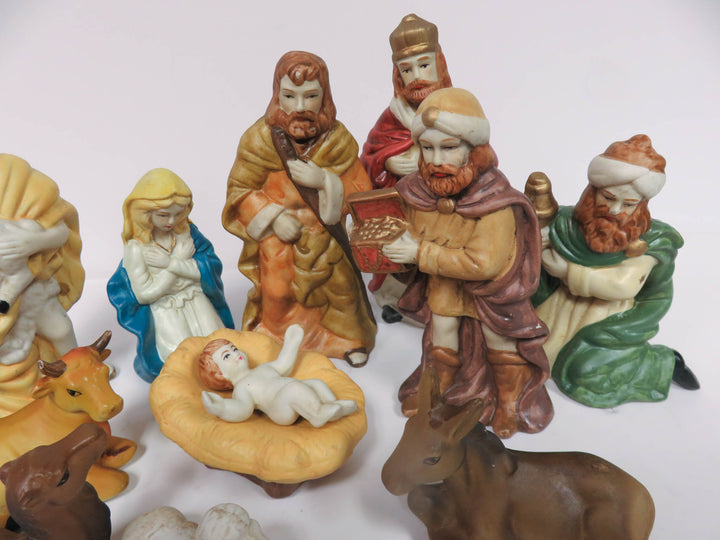 Hand Painted Nativity Set