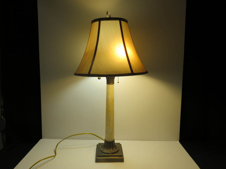 Alabaster Column Table Lamp