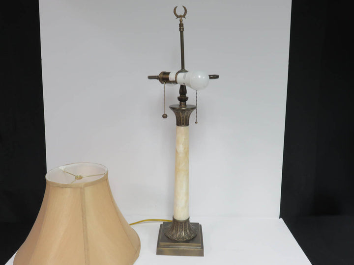Alabaster Column Table Lamp