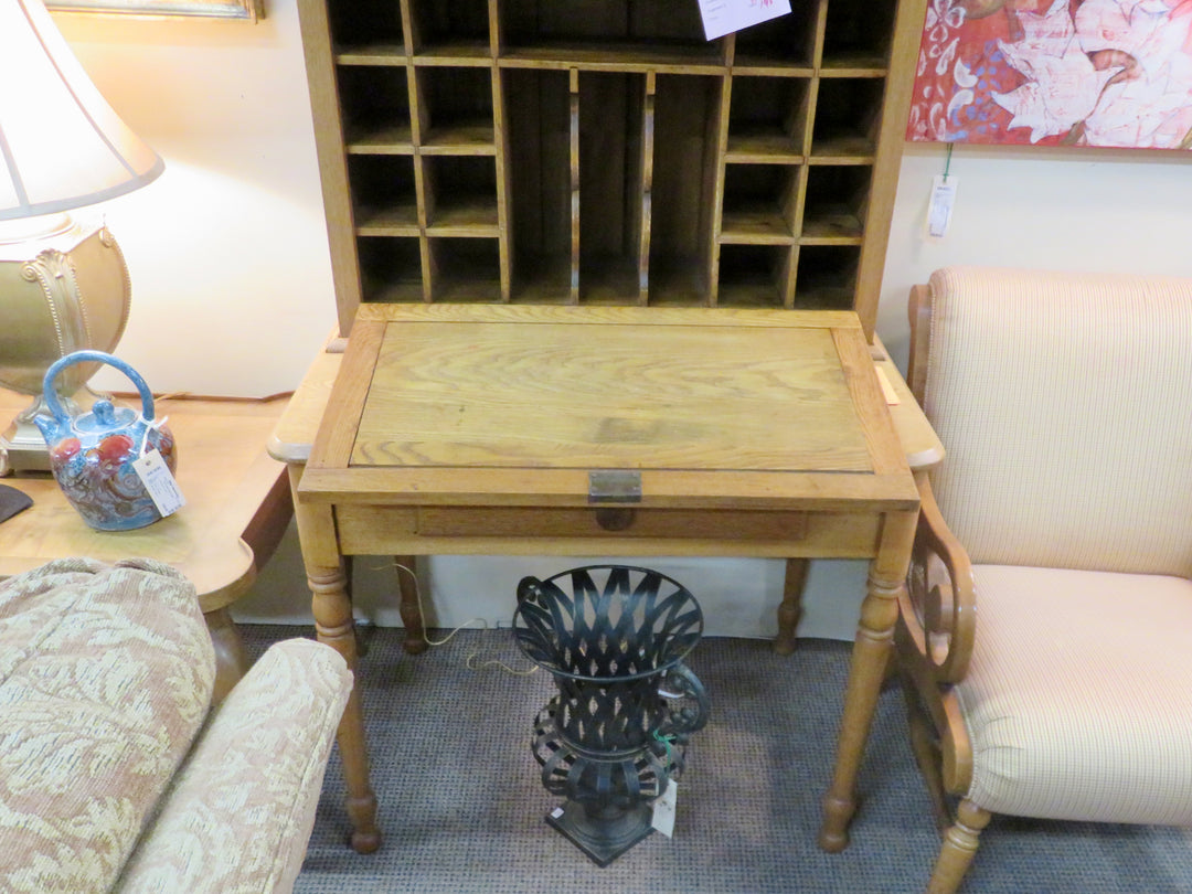 Vintage Oak 2-Pc. Writing Desk