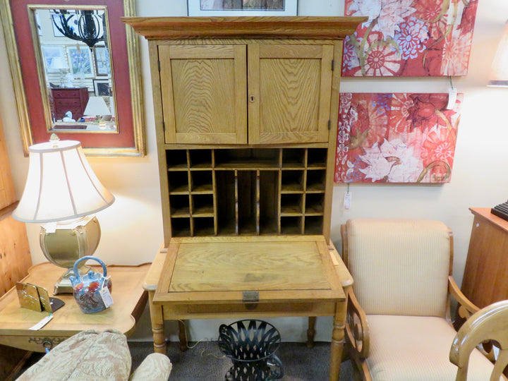 Vintage Oak 2-Pc. Writing Desk