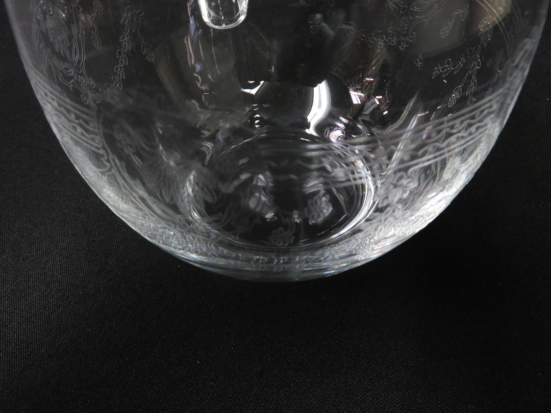Etched Glass Pitcher