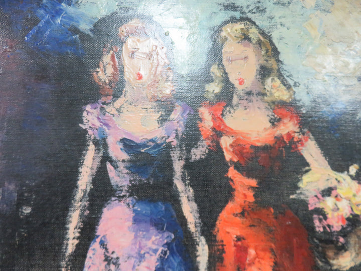 Original Oil of Two Girls