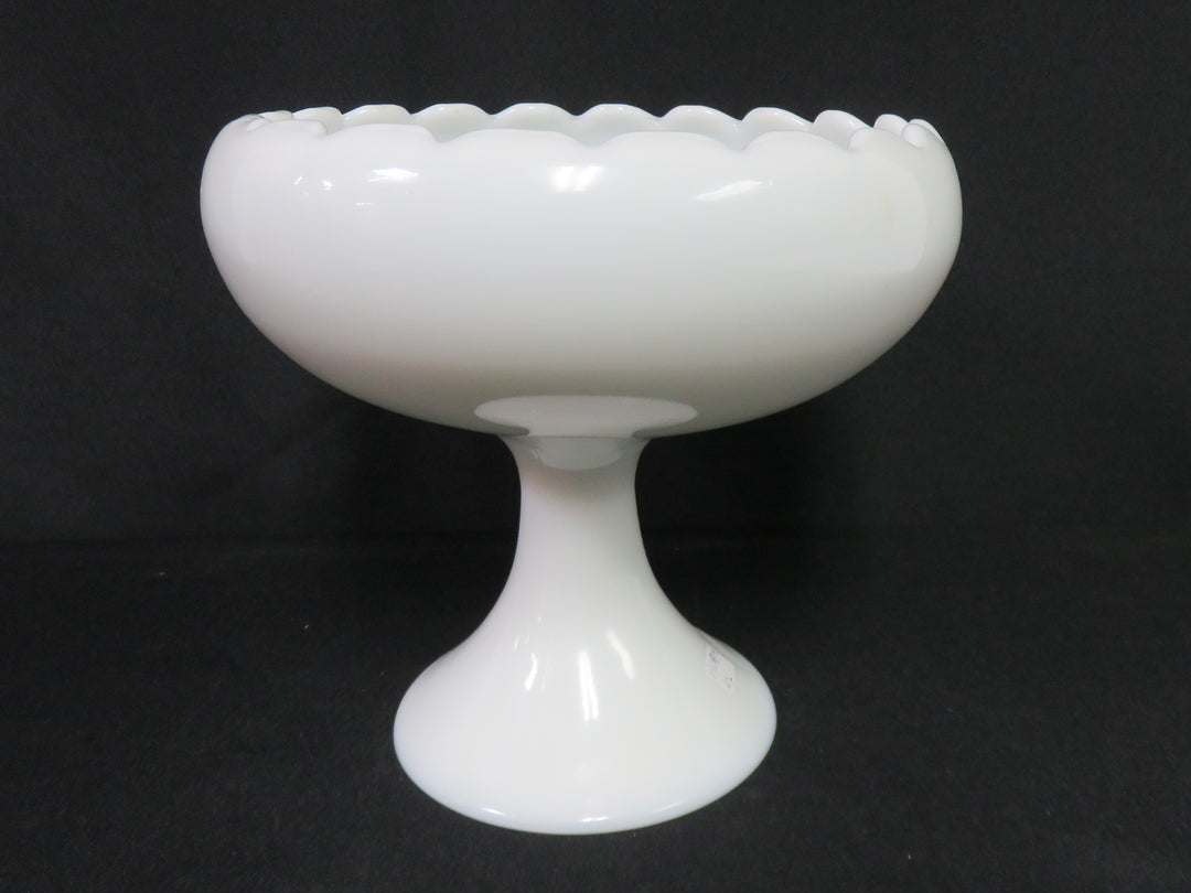 Milk Glass Pedestal Bowl