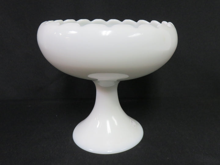 Milk Glass Pedestal Bowl