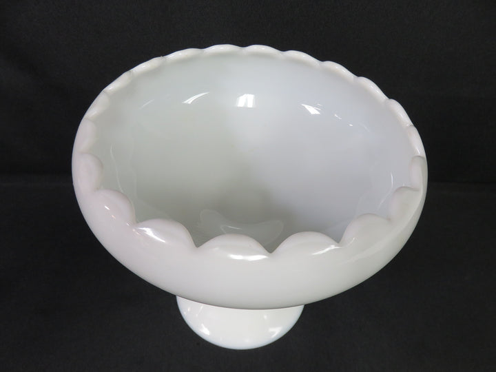 Milk Glass Pedestal Bowl