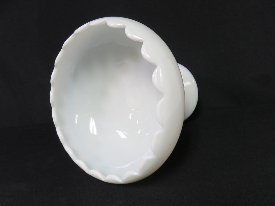 Milk Glass Pedestal Bowl