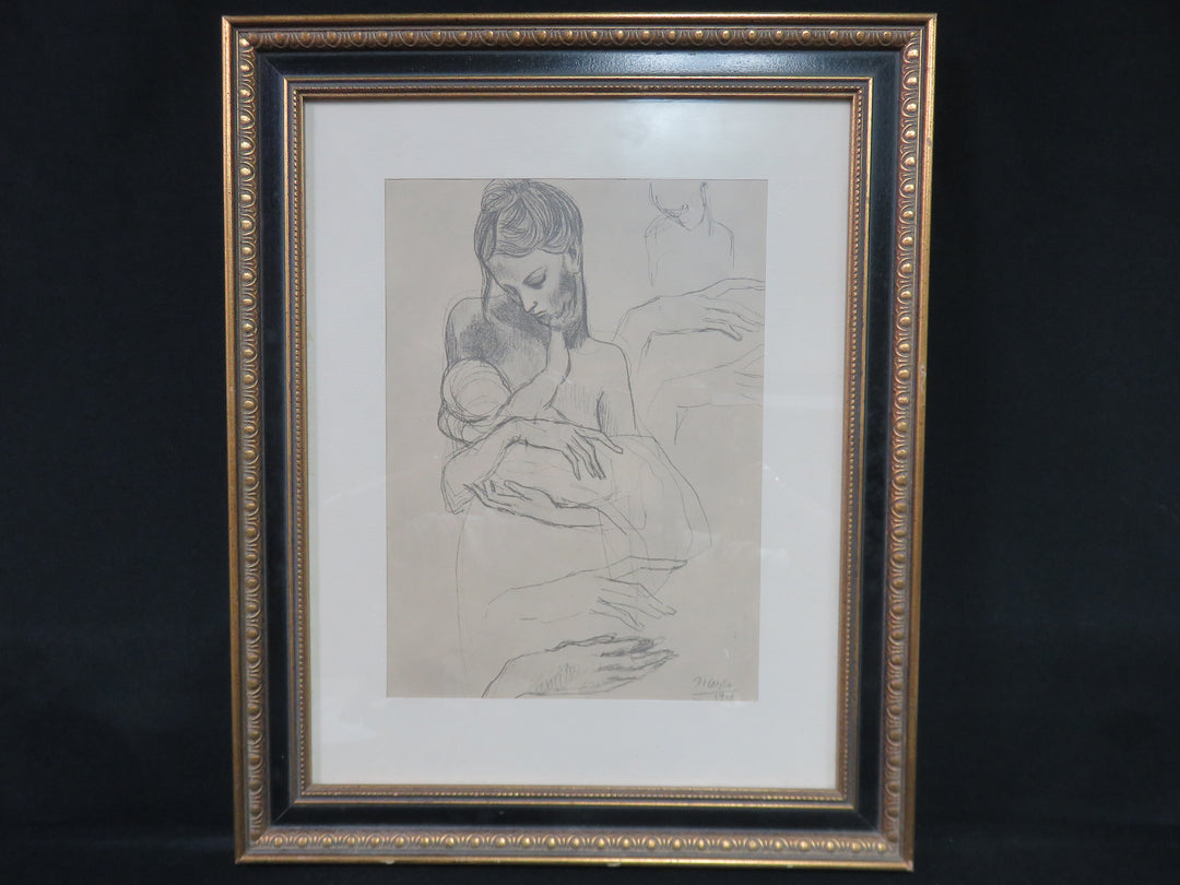Picasso Pencil Drawing Print