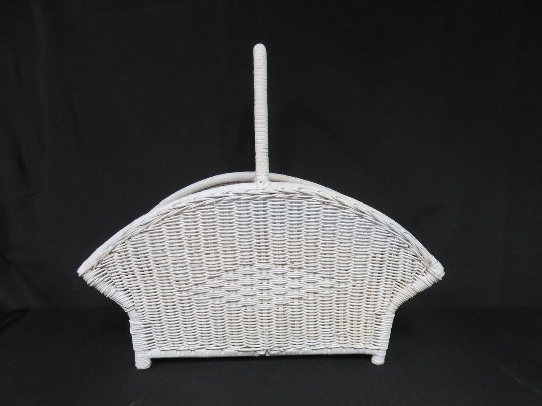 Painted Wicker Gathering Basket