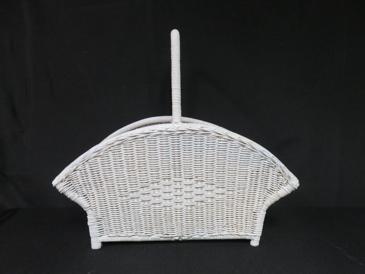 Painted Wicker Gathering Basket