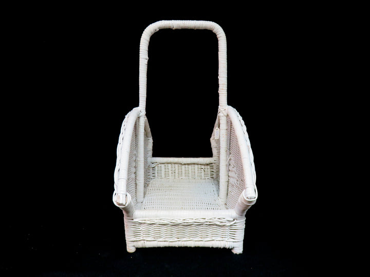 Painted Wicker Gathering Basket