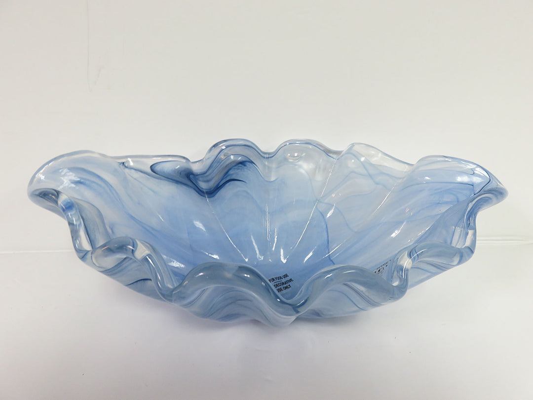 Murano Blue Clam Bowl