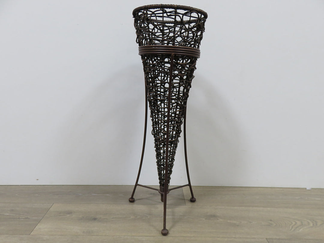 Vintage Wicker Conical Vessel