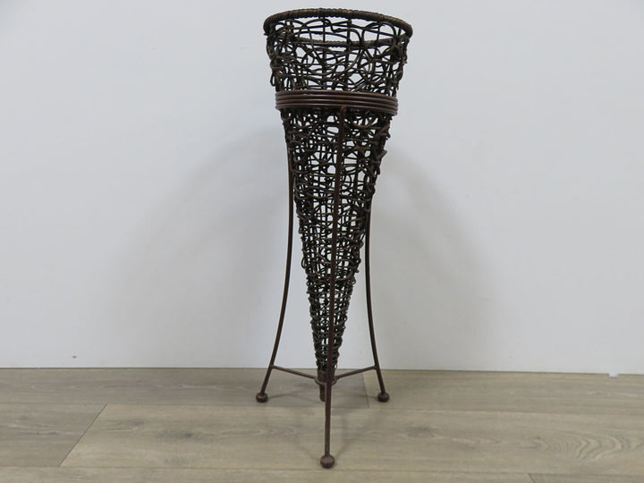 Vintage Wicker Conical Vessel