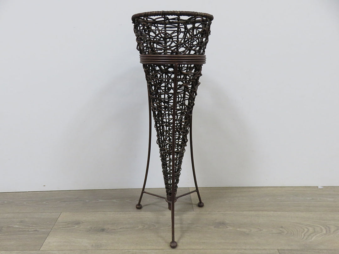 Vintage Wicker Conical Vessel