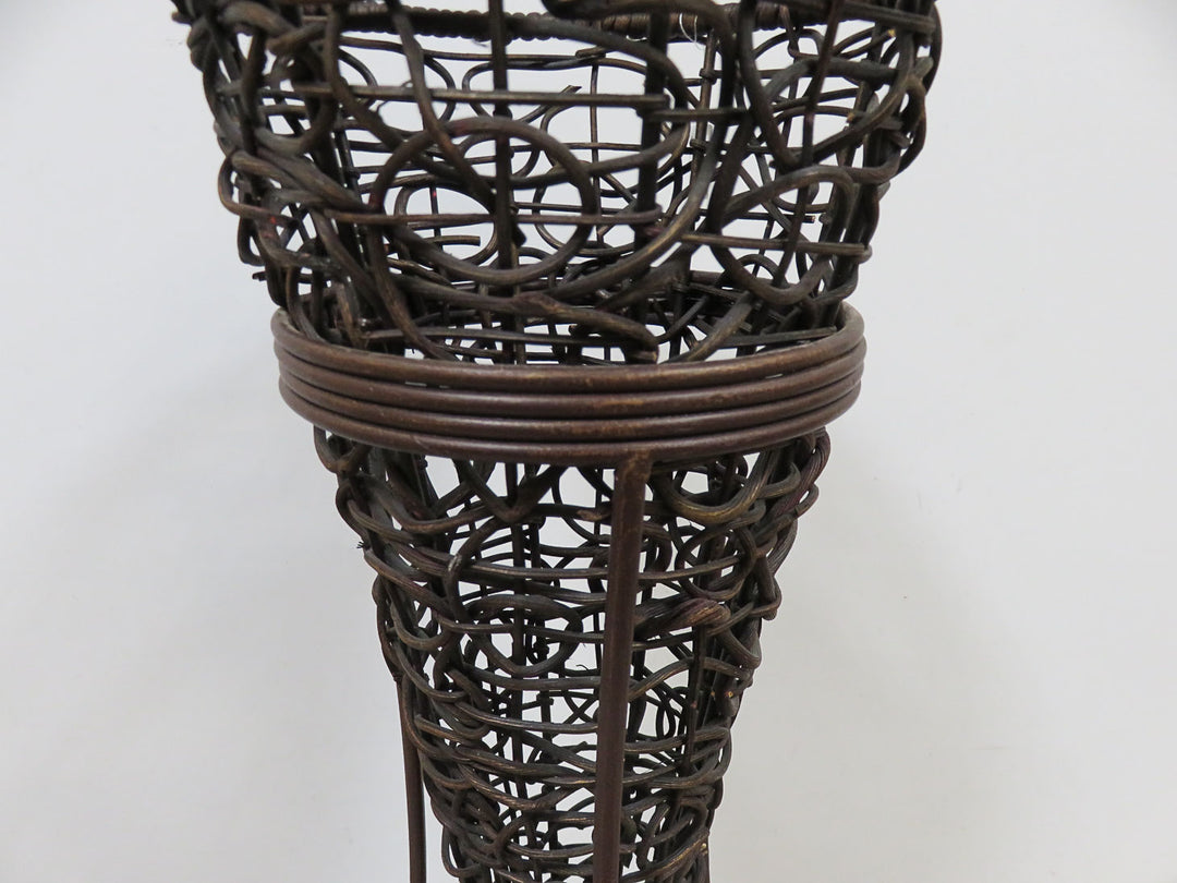 Vintage Wicker Conical Vessel