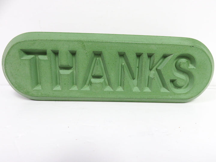 Allan McCollum "Thanks" Sculpture